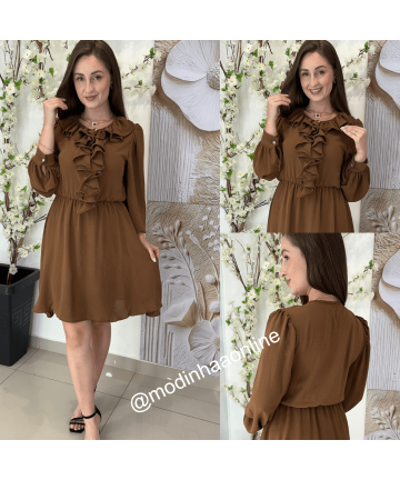 Vestido Duna Taty Marrom